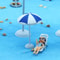 Mini Dollhouse Beach Umbrella Decor 2
