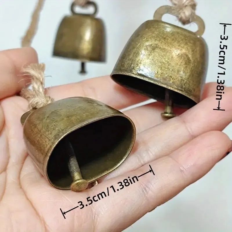 Rustic Cow And Sheep Jingle Bells Set 4
