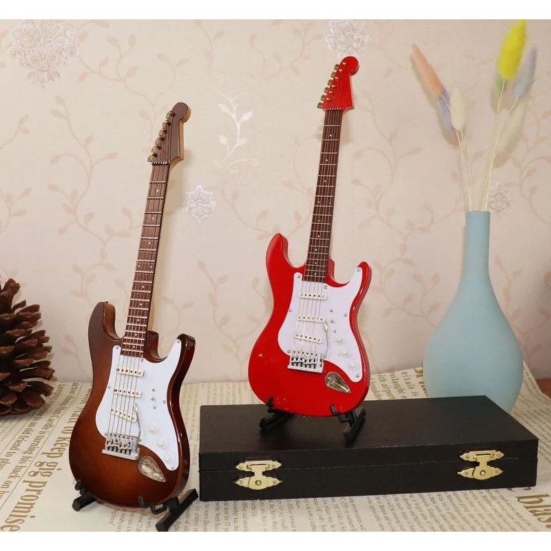 Mini Wooden Electric Guitar Decor 8