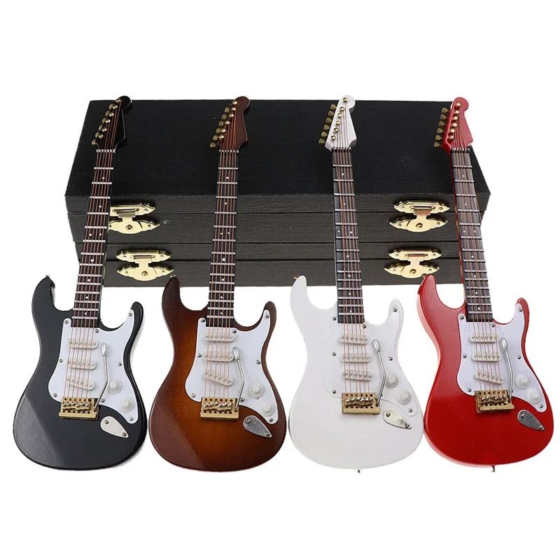 Mini Wooden Electric Guitar Decor 9