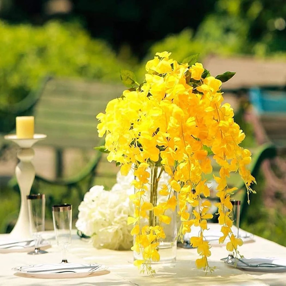 Artificial Violet Vine Hanging Flowers Decor 3