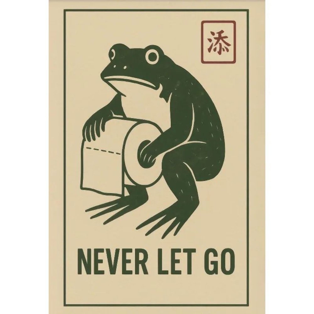 Retro Japanese Frog Bathtub Wall Art 9