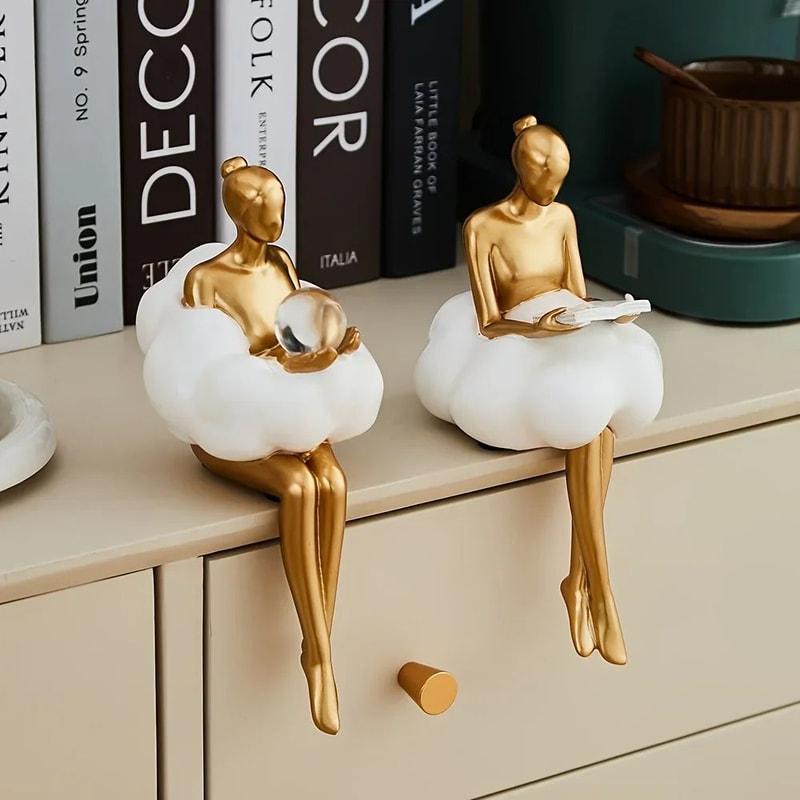 Abstract Cloud Girl Sculpture Decor 2