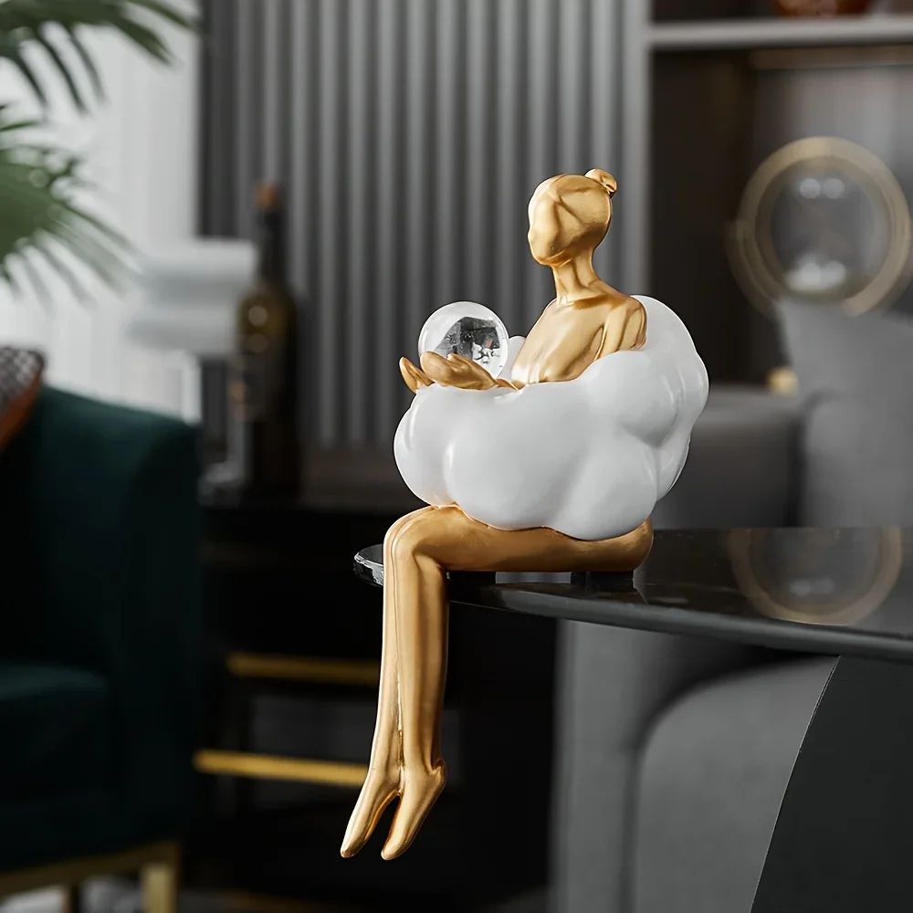 Abstract Cloud Girl Sculpture Decor 3
