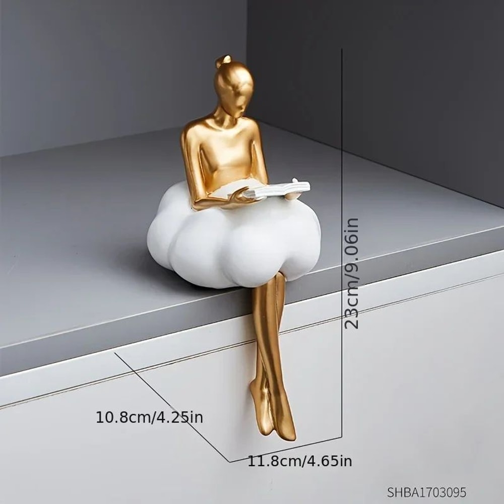 Abstract Cloud Girl Sculpture Decor 6