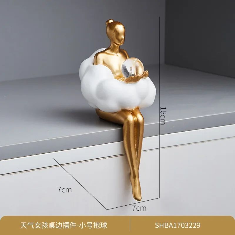 Abstract Cloud Girl Sculpture Decor 8