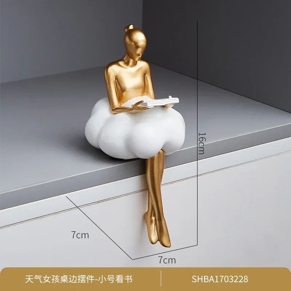 Abstract Cloud Girl Sculpture Decor 5
