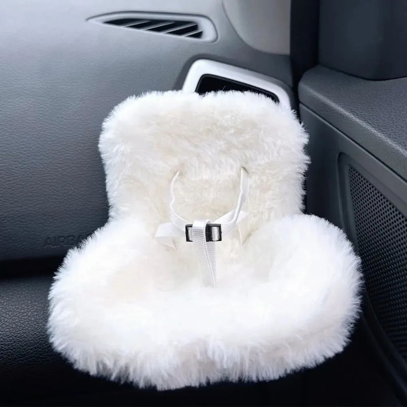 Mini Plush Doll Car Seat Decor 0