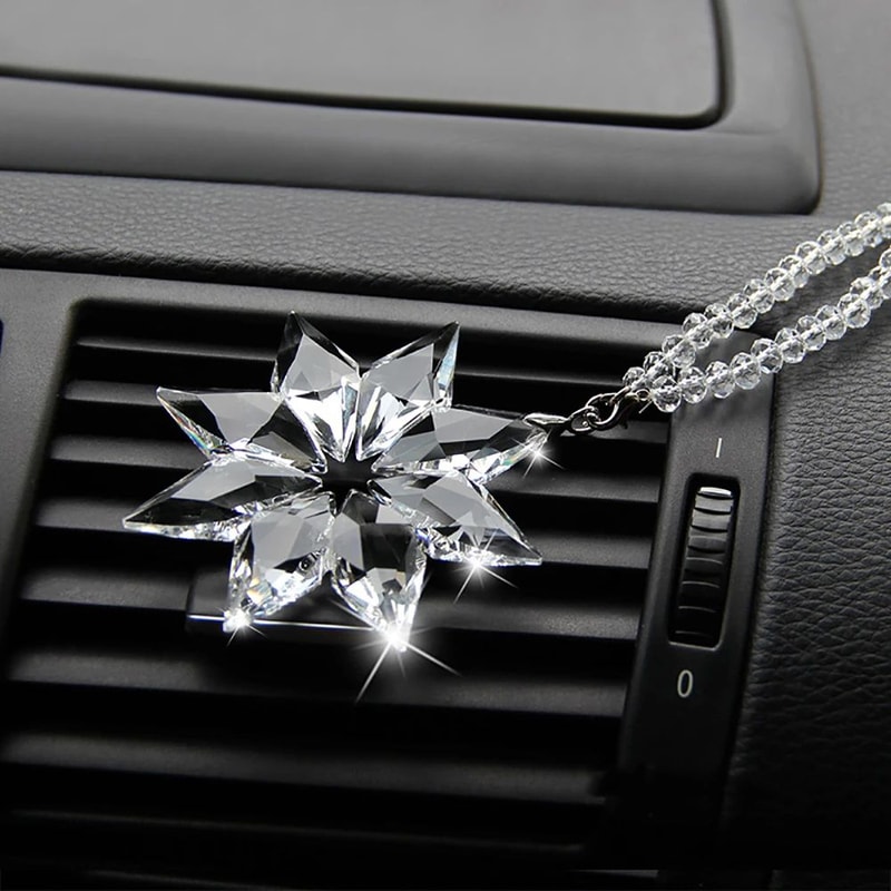 Crystal Snowflake Car Hanging Pendant 1