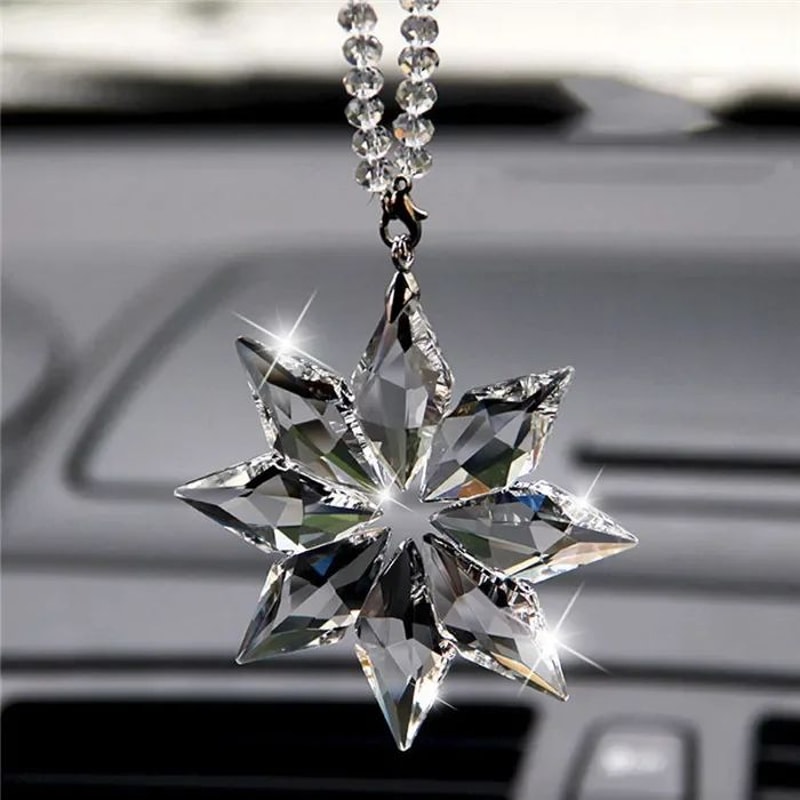 Crystal Snowflake Car Hanging Pendant 3