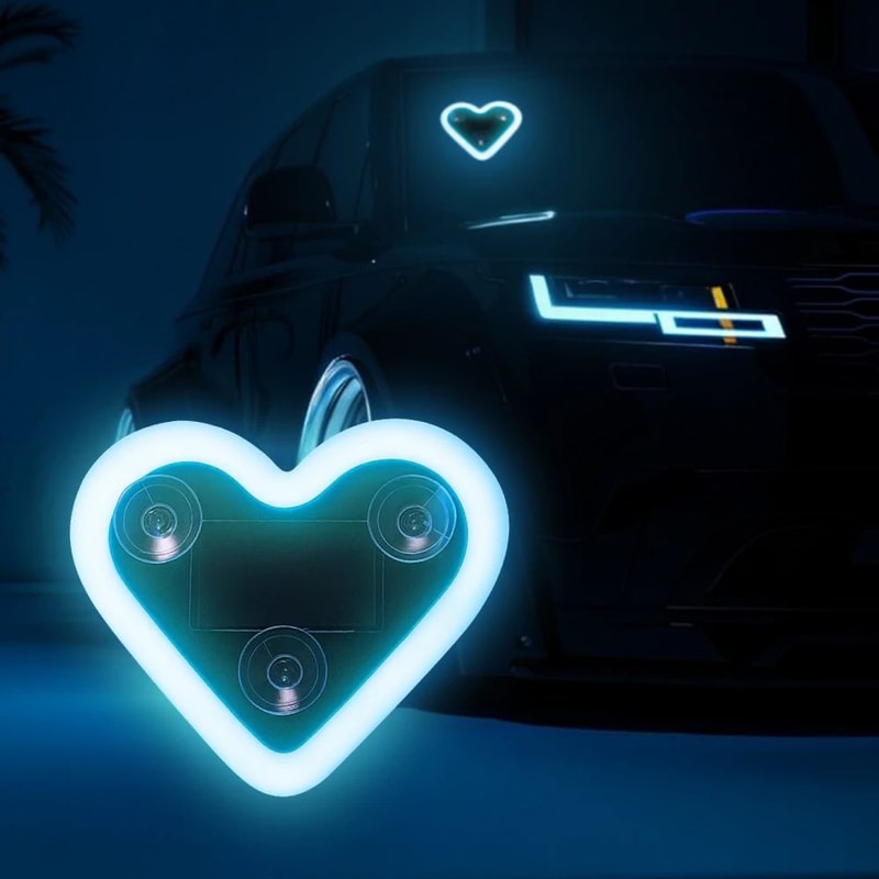 Heart Shape LED Car Ambient Light 9