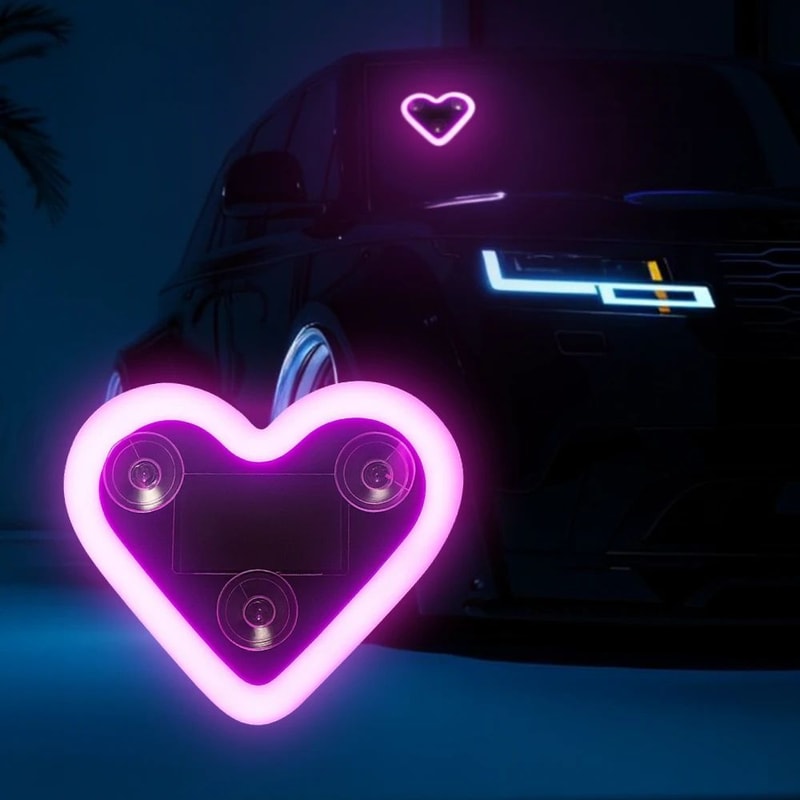Heart Shape LED Car Ambient Light 10