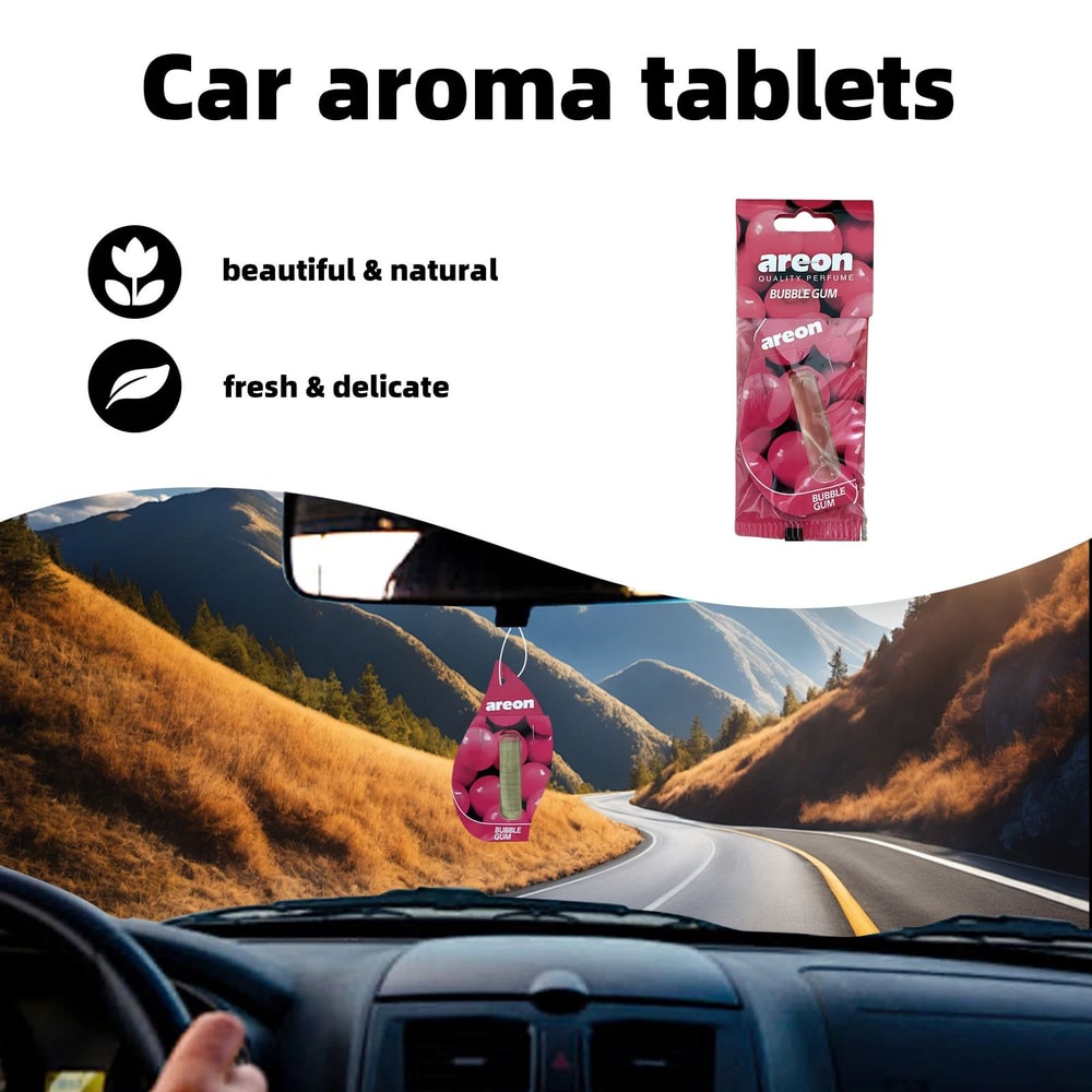 Bubble Gum Scent Hanging Car Air Freshener Set 3