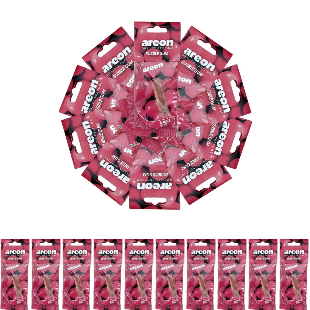 Bubble Gum Scent Hanging Car Air Freshener Set 6
