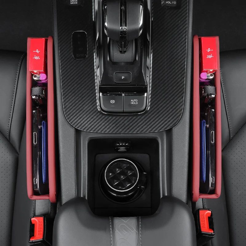 Leather Car Seat Gap Organizer Pocket 2