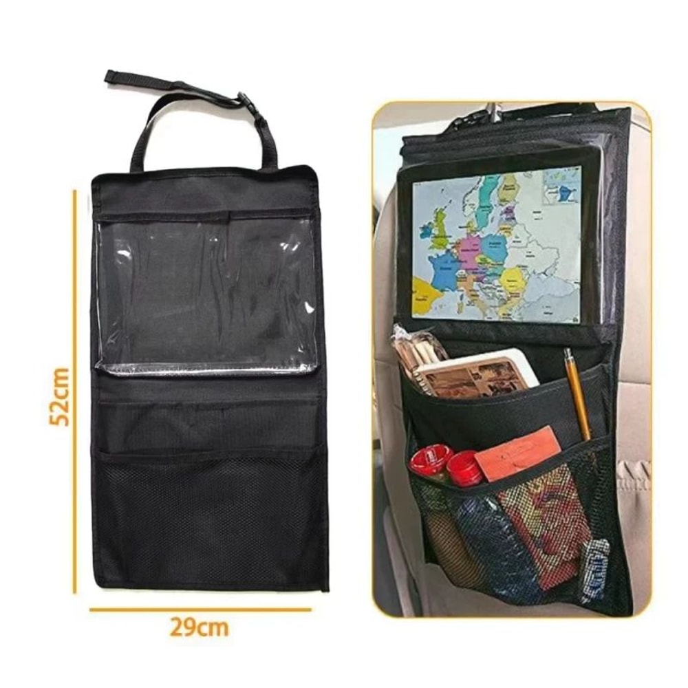 Car Backseat Organizer With Tablet Holder And Storage Pockets 6