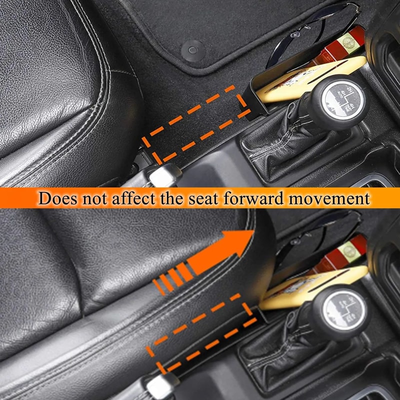Car Gear Shift Organizer Tray With Phone Holder For Jeep Wrangler 2
