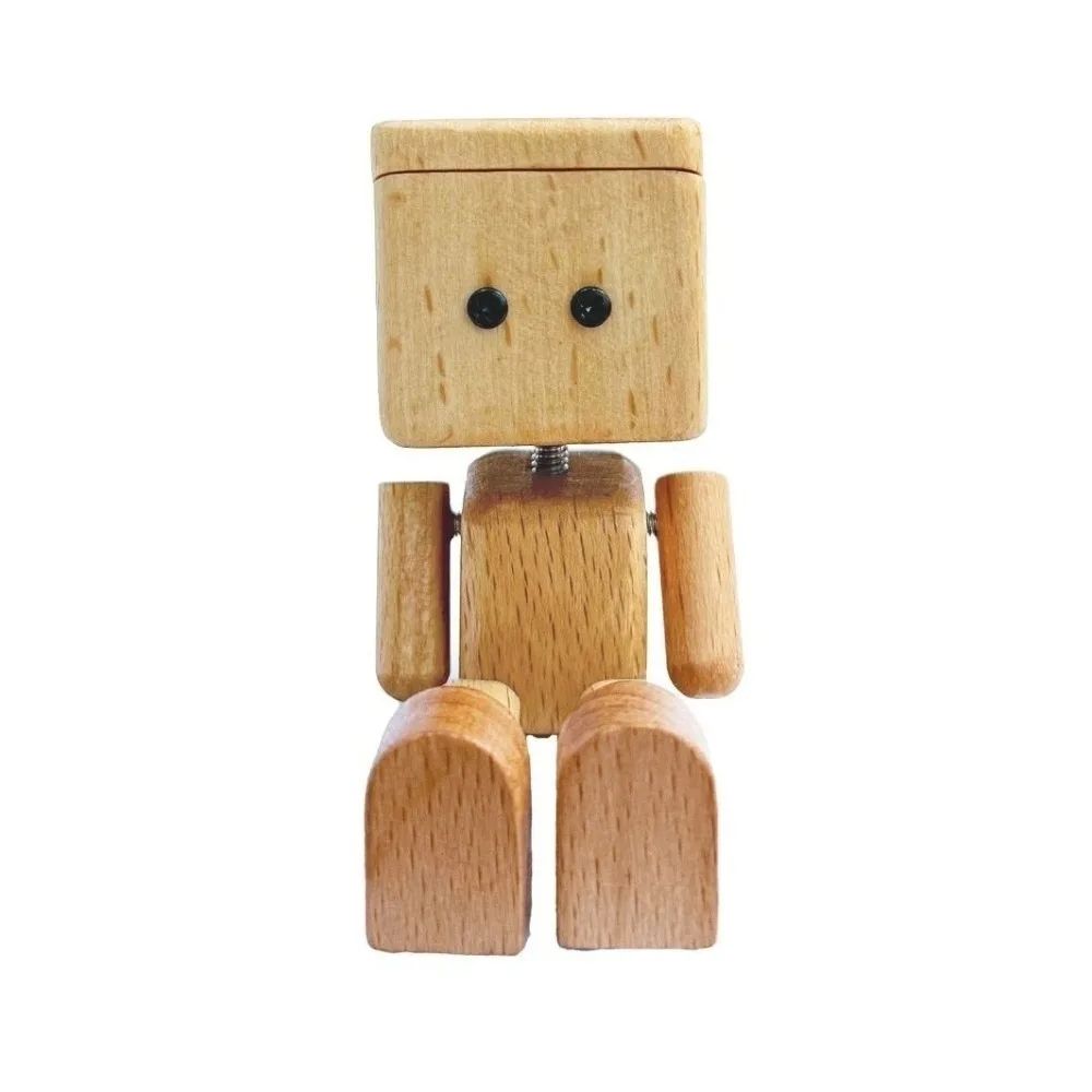 Mini Shaking Wooden Man Magnetic Car Air Freshener Holder 5