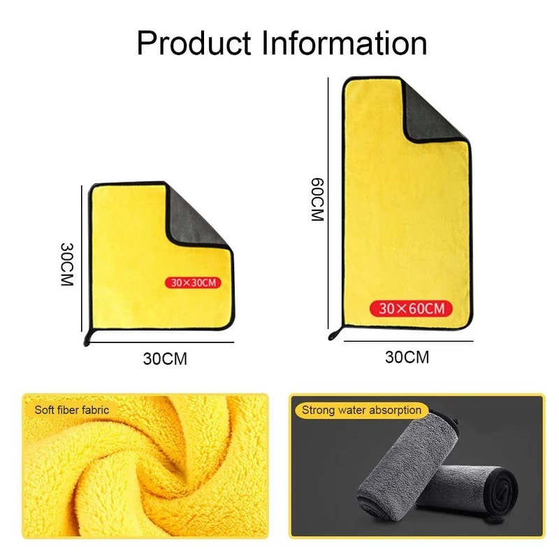 Thickened Microfiber Car Wash Cleaning Towels 6