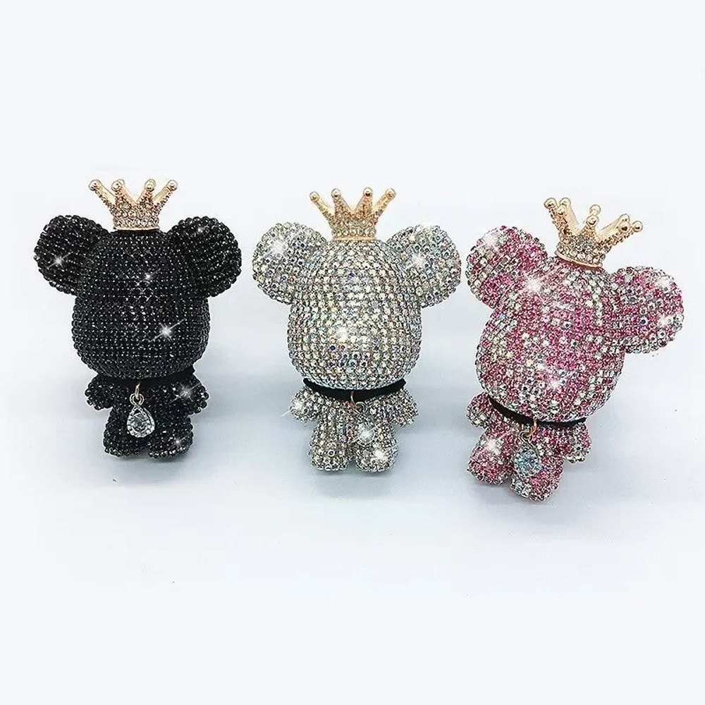 Cute Crown Diamond Bear Car Air Freshener Vent Clip 8