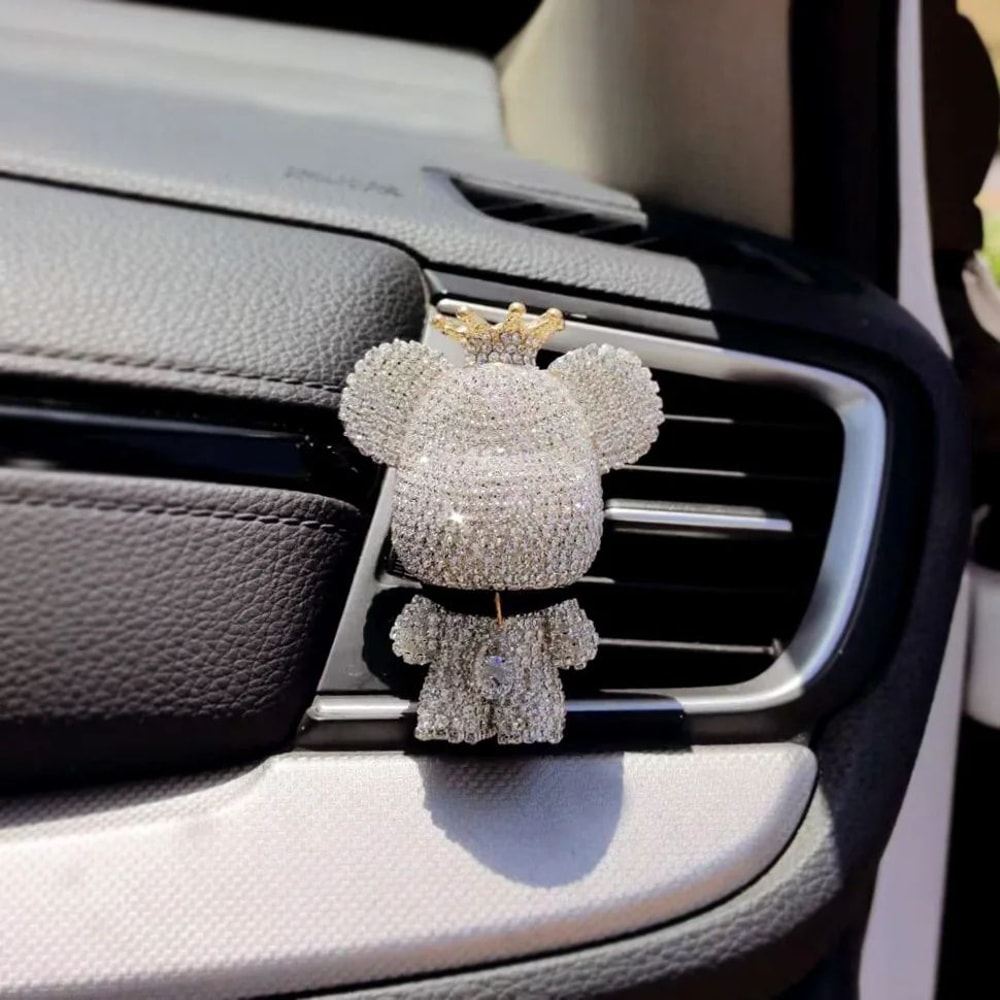 Cute Crown Diamond Bear Car Air Freshener Vent Clip 9
