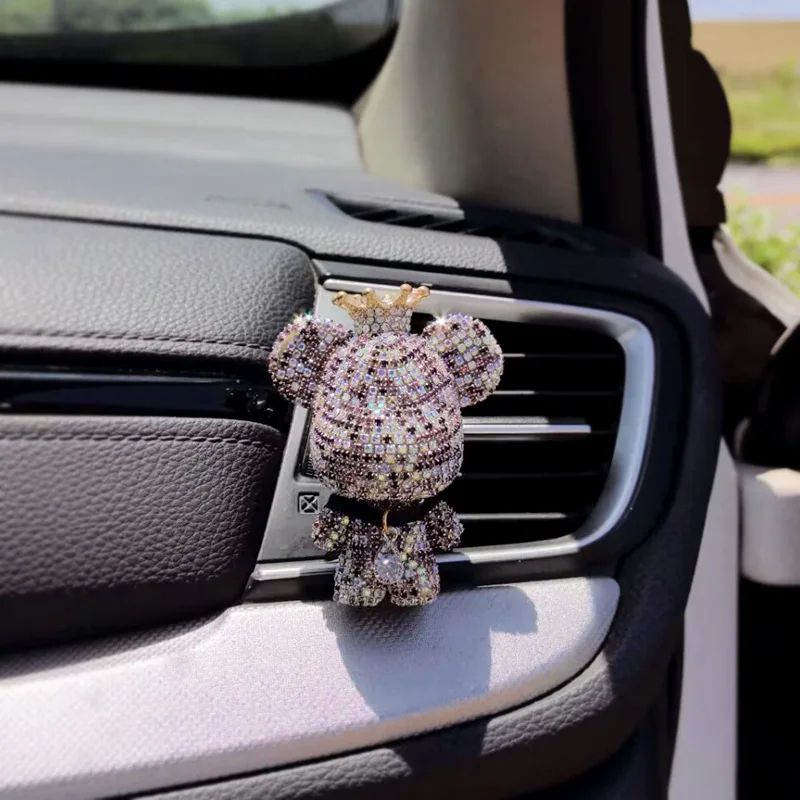 Cute Crown Diamond Bear Car Air Freshener Vent Clip 19