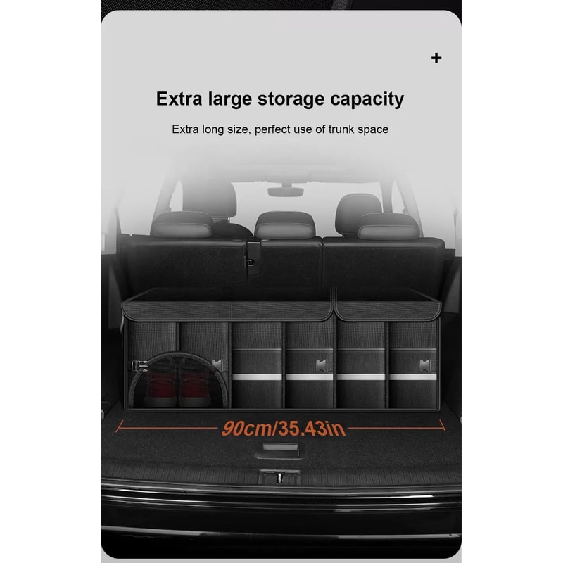 SEAMETAL Foldable Waterproof Car Trunk Storage Organizer 110L 8