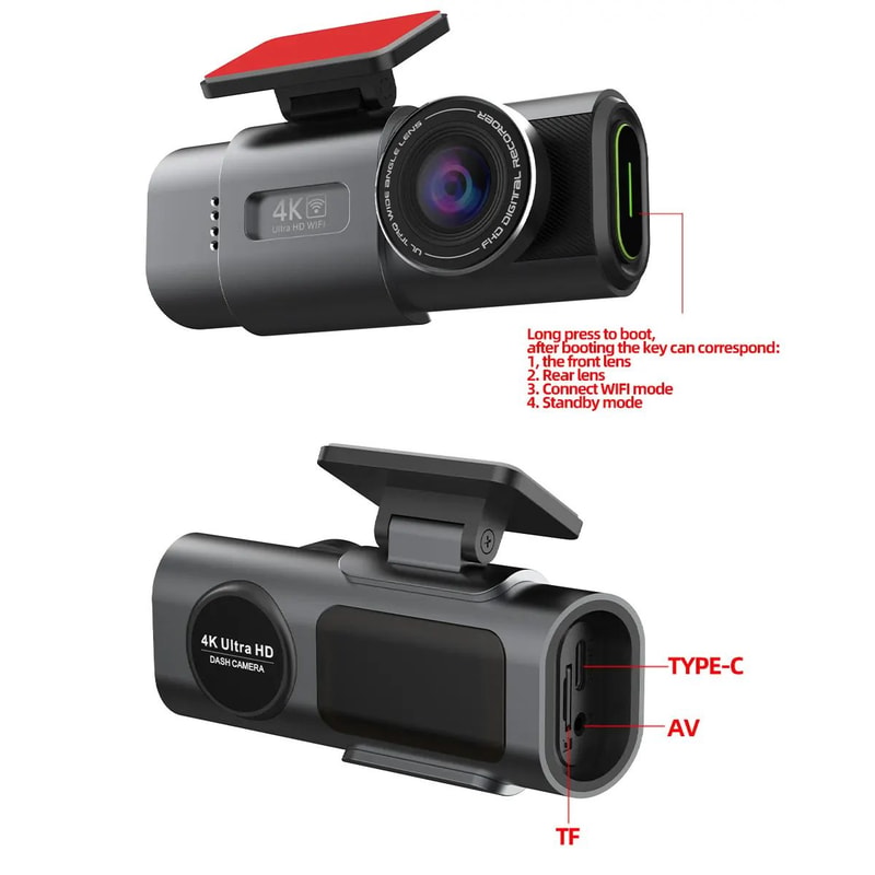 4K UHD Dash Cam With WiFi GPS And Night Vision 5