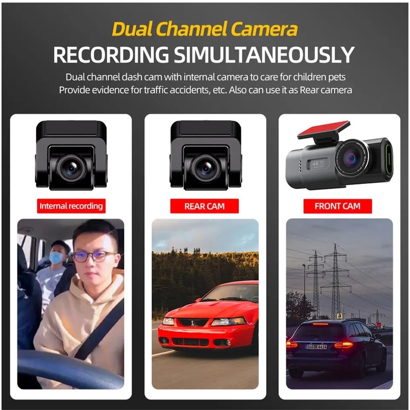 4K UHD Dash Cam With WiFi GPS And Night Vision 10