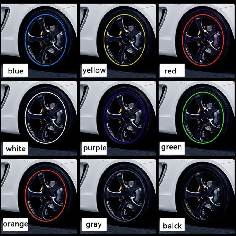 Universal 8M Car Rim Protector Strip Wheel Edge Guard 5