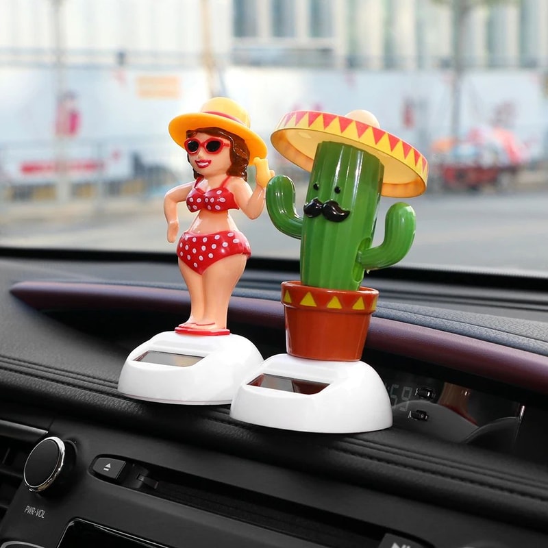 Solar Powered Dancing Unicorn Car Dashboard Ornament 0