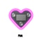 Solar LED Heart Neon Car Window Light 7