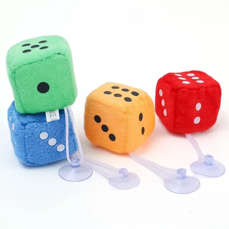 Plush Velvet Hanging Dice Car Decor 4