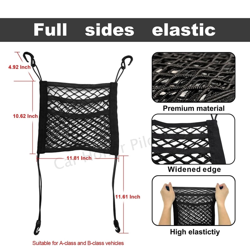3 Layer Car Seat Back Mesh Storage Organizer 5
