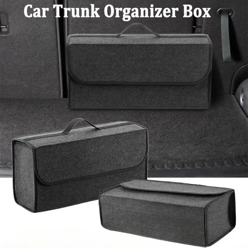 Large Capacity Felt Car Trunk Storage Organizer Box 0