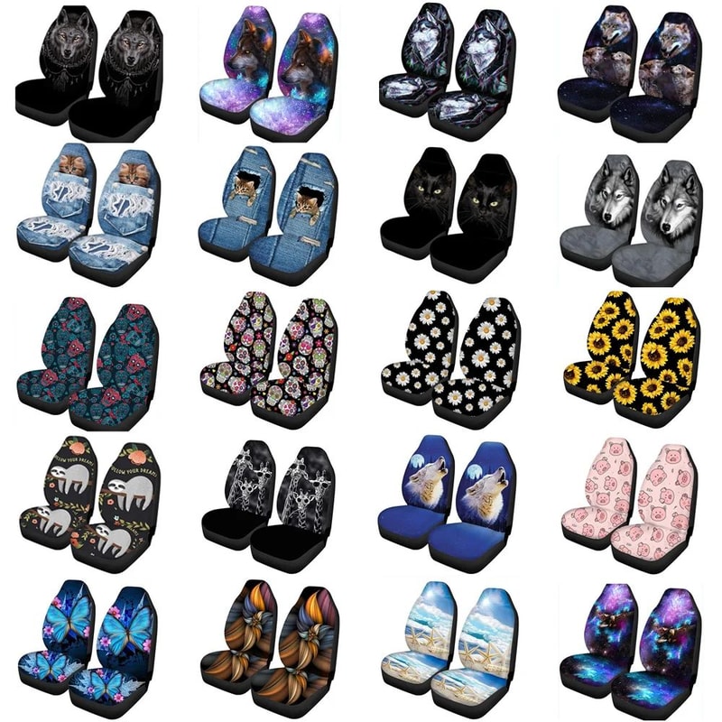 Universal Washable Polyester Car Front Seat Covers Set 0