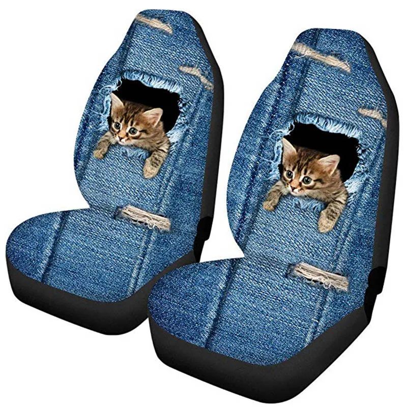 Universal Washable Polyester Car Front Seat Covers Set 4