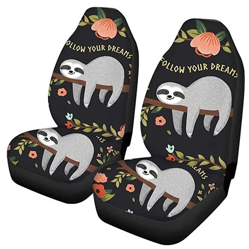 Universal Washable Polyester Car Front Seat Covers Set 9