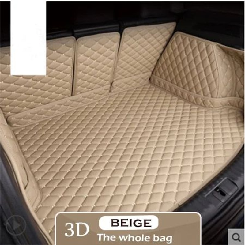 Tesla Model 3 Leather Car Trunk Cargo Liner Mat 14