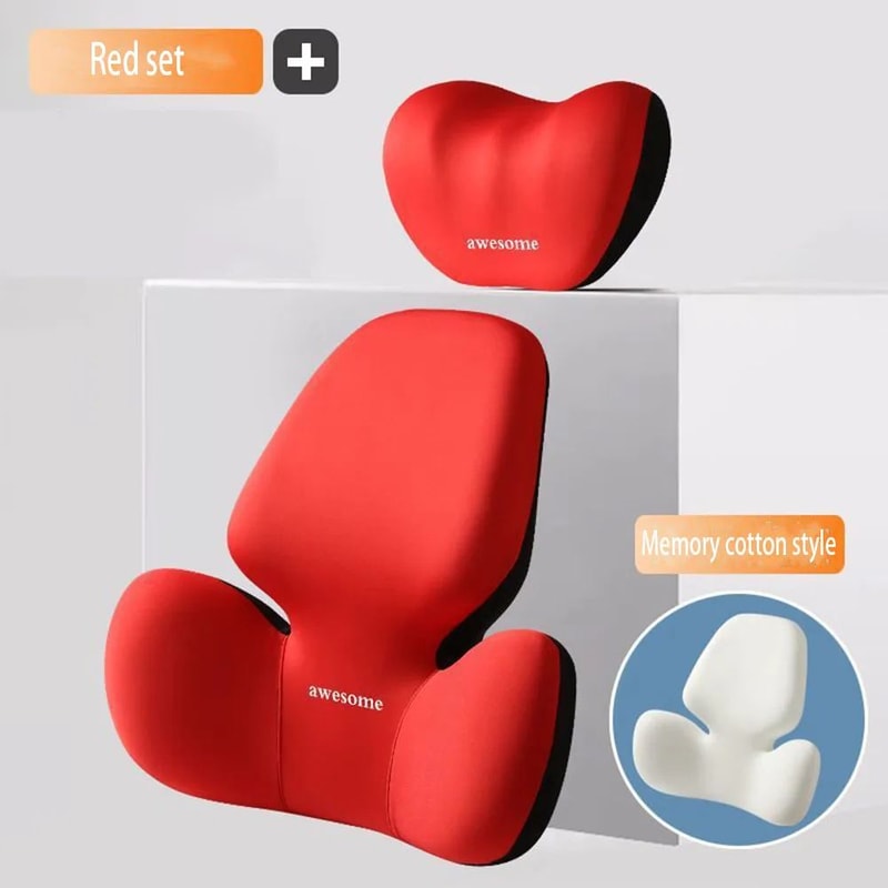 Universal Car Lumbar Support And Neck Pillow Cushion 16