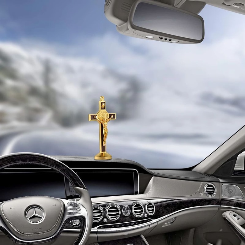 Christian Jesus Cross Car Dashboard Ornament Decor 3