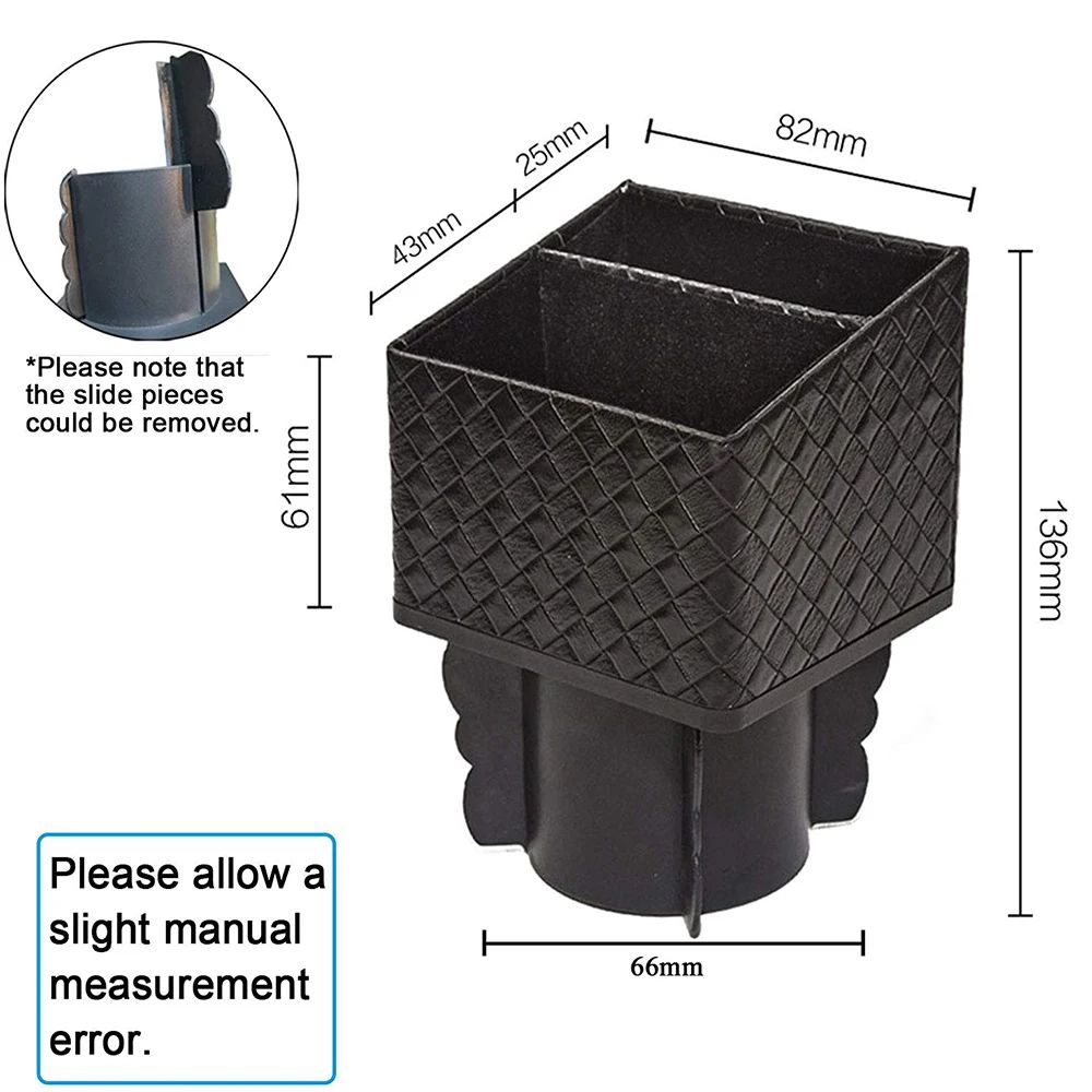 PU Leather Car Center Console Storage Box Organizer 1