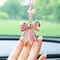 Diamond Bow Tie Car Rearview Mirror Pendant 1