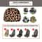 Leopard Print Car Headrest Cover Set 2pcs 3
