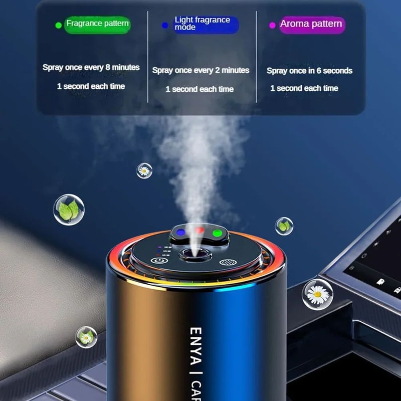 USB Rechargeable Essential Oil Car Air Freshener Diffuser 4