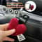 Plush Heart Shaped Car Seat Back Hooks Set 2