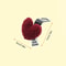 Plush Heart Shaped Car Seat Back Hooks Set 5