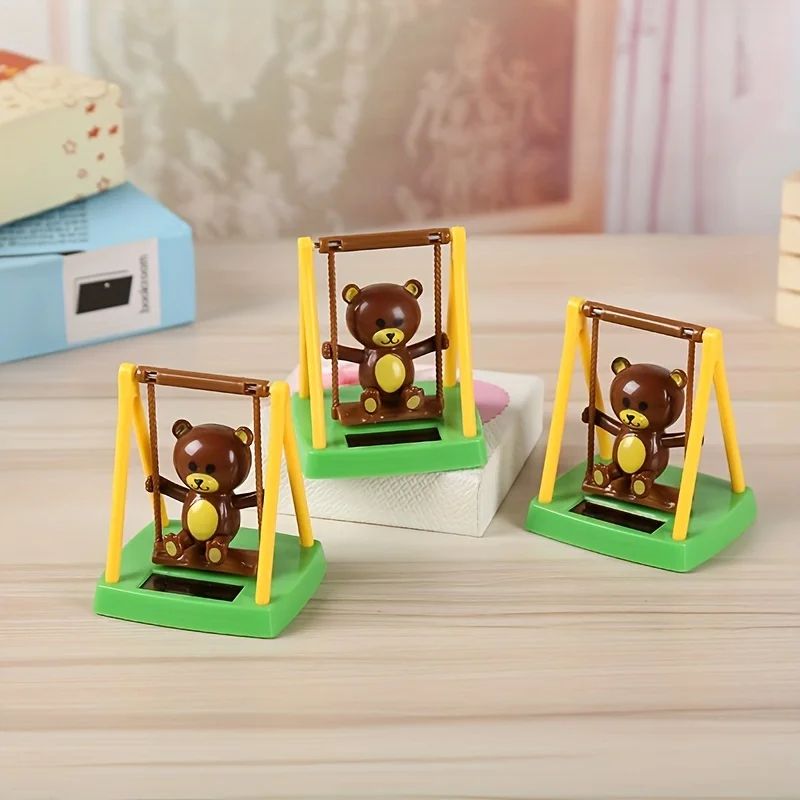Solar Powered Shaking Head Cartoon Car Figurine 5