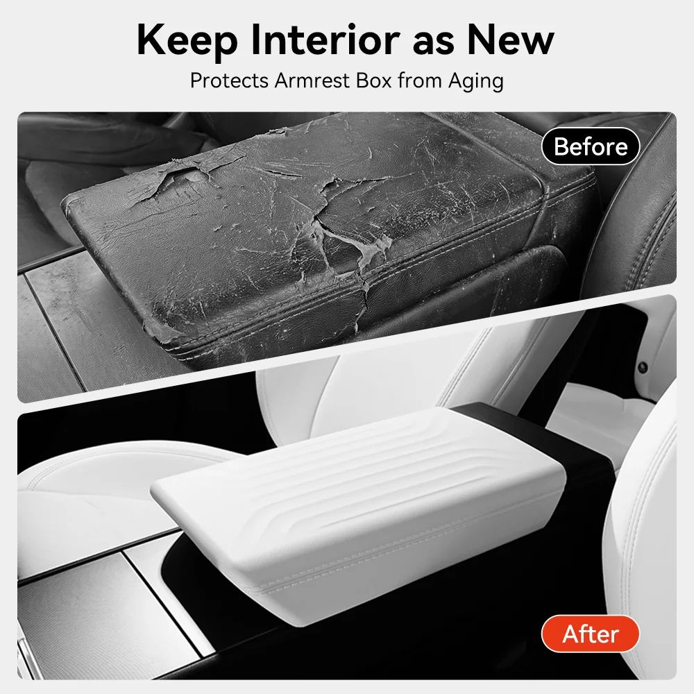 TPE Armrest Cover For Tesla Model 3 And Model Y 1