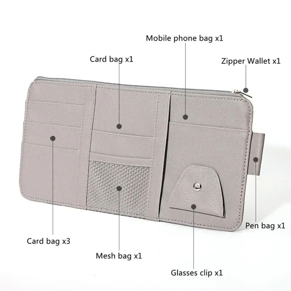 Multi Pocket Car Sun Visor Organizer 1